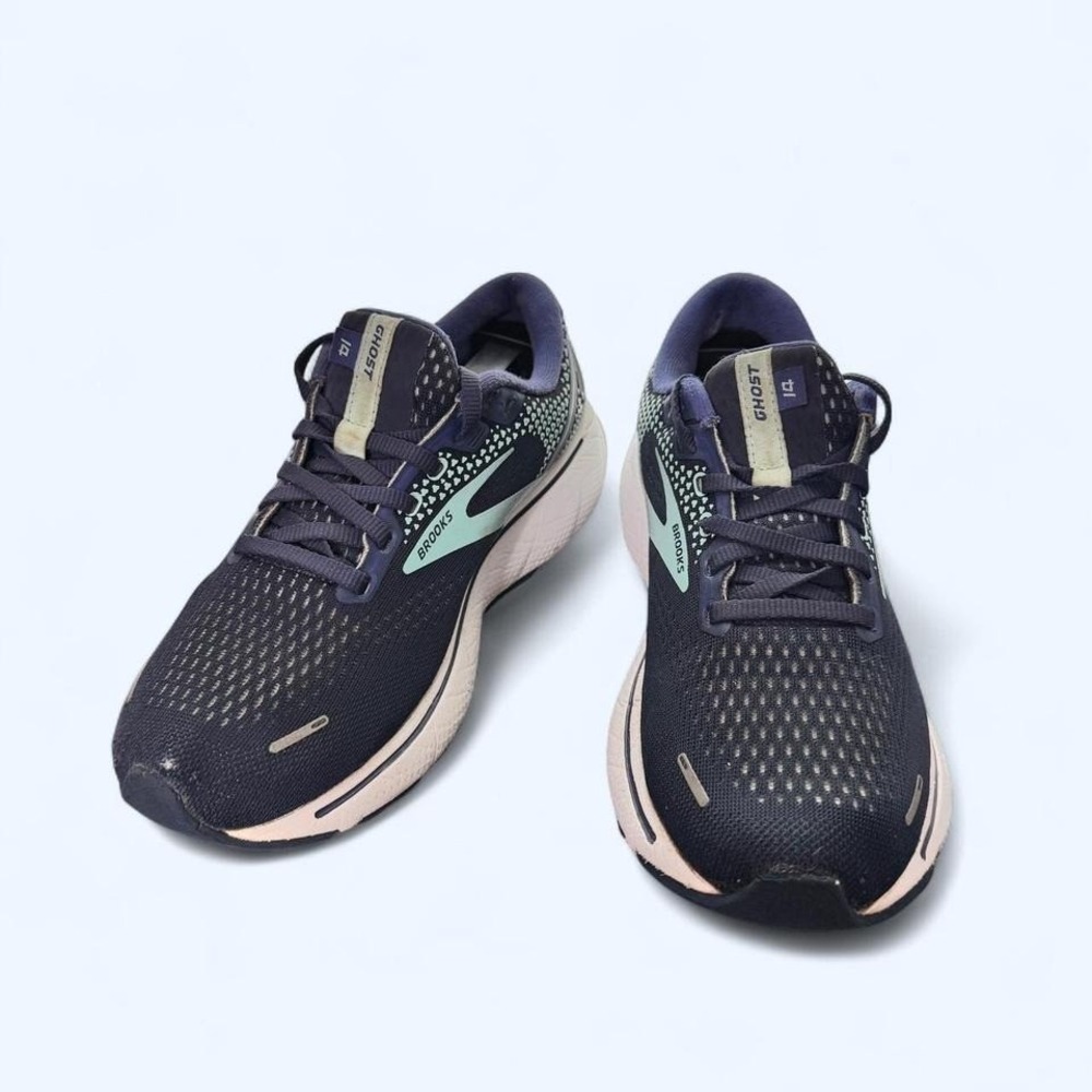 Brooks Ghost 14 Running Shoes Sz 7.5 W Blue Athletic Trainer Gym Athleisure Walk
